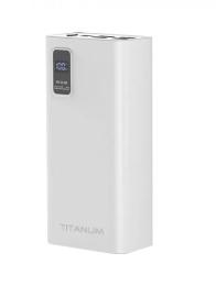 Зовнішній портативний акумулятор Titanum 728S 30000mAh White 22.5W