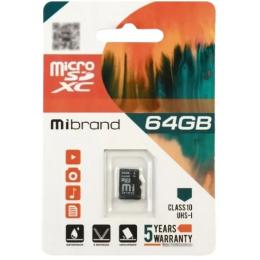 Карта памяті Mibrand microSDHC-Mb/64 Class 10 UHS-I