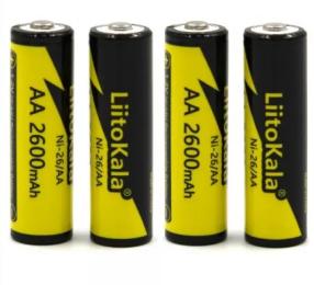 Акумулятор LiitoKala AA 2600mAh, 1.2V Ni-MH blister 4 pcs