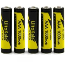 Акумулятор LiitoKala AAA 1000mAh, 1.2V NI-MH blister 5 pcs