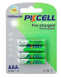 Акумулятор Pkcell AAA NI-MH 1000MAH 1.2V 4PCS RTU (AAA1000-4B RTU)