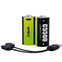 Акумулятор Verico LOOP ENERGY C/R14 LI-ION 3700MAH 1.5V 2ШТ. USB-С (1BTOV-A4N0A2-NN)