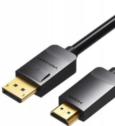 Відео-кабель Vention (HADBH) DP (тато)  -  HDMI (тато) 2m Black