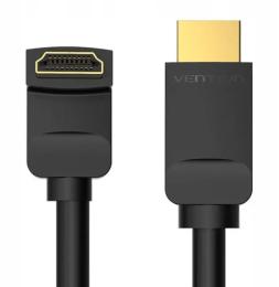 Відео-кабель Vention Right Angle Cable 270 Degree v2.0 HDMI (тато)  -  HDMI (тато) 3m Black (AAQBI)