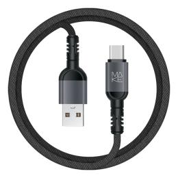 Дата-кабель Make MCB-CD9GR USB (тато)  -  Type-C (тато) 1m Denim Gray 2.4A