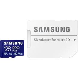 Карта памяті Samsung microSDXC Pro Plus 128GB UHS-I U3 V30 A2 Class 10 + SD-adapter (MB-MD128SA/EU)
