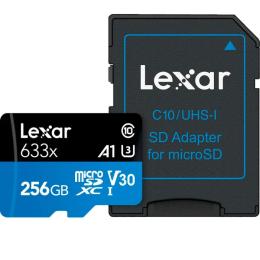 Карта памяті Lexar MicroSDXC High Performance 633x 256GB + SD-adapter (LSDMI256BB633A)