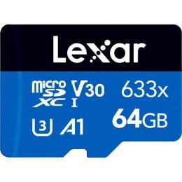 Карта памяті Lexar MicroSDXC High Performance 633x 64GB + SD-adapte (LMS0633064G-BNNNG)