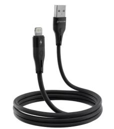 Дата-кабель Proove Soft Silicone USB (тато) - Lightning (тато) 1m Black 2.4A