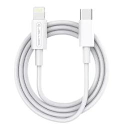 Дата-кабель Jellico B1 Type-C (тато)  -  Lightning (тато) 1m White 20W