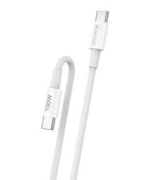 Дата-кабель Jellico B22 Type-C (тато)  -  Type-C (тато) 1m White 100W