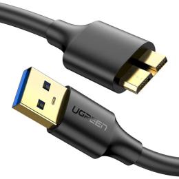 Дата-кабель Ugreen US130 USB 3.0 A (тато)  -  Micro USB-B 3.0 (тато) 2m Black (UGR-10843)