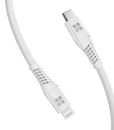 Дата-кабель Promate powerline-ci120 USB Type-C (тато)  -  Lightning (тато) 1.2m White