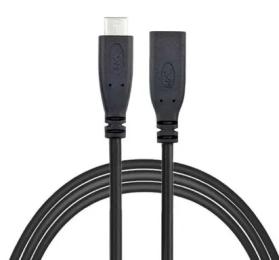 Кабельний подовжувач Infinity B00378 USB3.1 Type-C (тато)  -  Type-C (мама) 1m Black 20 Gbps, 4K 60Hz, 100W 5A