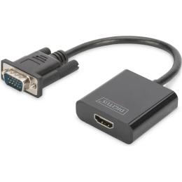 Перехідник Digitus VGA (тато)  -  Micro-HDMI (мама) Black