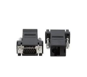 Перехідник Infinity VGA 15M (тато)  -  RJ45 F (мама) (CAT5, CAT6) Black