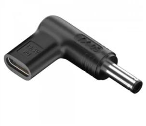 Перехідник Infinity Acer Compaq HP Fujitsu Toshiba 19.5V Power Delivery Type-C (мама)  -  DC (тато) 5.5 * 2.1мм Black