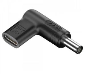 Перехідник Infinity ASUS 20V Power Delivery Type-C (мама)  -  DC (тато) 6.0 * 3.7мм Black