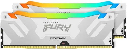 Оперативна память Kingston FURY 32GB (2x16GB) DDR5 7200 MHz Renegade RGB Silver White (KF572C38RWAK2-32)