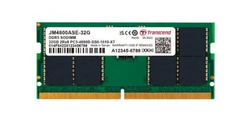 Оперативна память Transcend 32GB SO-DIMM DDR5 4800 MHz JetRam (JM4800ASE-32G)