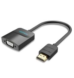 Перехідник Vention HDMI (тато)  -  VGA (мама) Black
