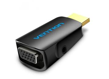 Перехідник Vention HDMI (тато)  -  VGA (мама) 3.5MM Audio (мама) Black