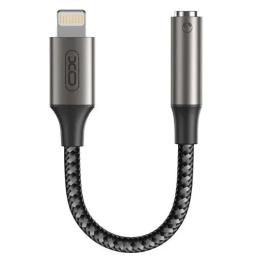 Перехідник XO NB-R258C Lightning (тато)  -  Jack 3.5 mm (мама) Black