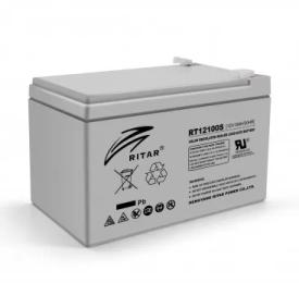 Акумулятор для ДБЖ Ritar RT12100S, 12V 10.0Ah Gray ( 151 х 65 х 111 (117 ) ) Q10