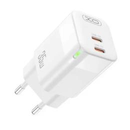 Адаптер живлення для телефона XO CE07 White Dual PD 35W GaN (EU)