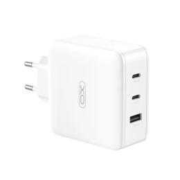 Адаптер живлення для телефона XO CE14 White 100W GaN (2USB-C 100W/1USB-A 18W) (EU)