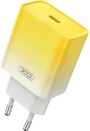 Адаптер живлення для телефона XO CE18 Yellow PD30W USB-C (EU)