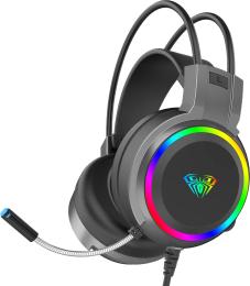 Накладні навушники Aula S608 Wired Gaming Headset Black (6948391235509)