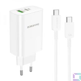 Мережевий зарядний пристрій для телефона Borofone BN10 Sunlight PD65W + Type-C to Type-C cable