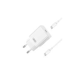 Мережевий зарядний пристрій для телефона XO L126 USB-C PD20W Fast Charging Charge White with Type-C cable