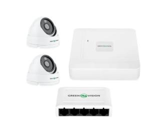 Комплект відеонагляду GreenVision GV-IP-K-W67/02 4MP (Lite) White