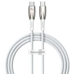 Дата-кабель Baseus Glimmer Series USB-C (тато)  -  USB-C (тато), 1m White (CADH00070)