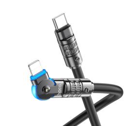 Дата-кабель Hoco U118 USB-C (тато)  -  Lightning (тато), 1.2m Black