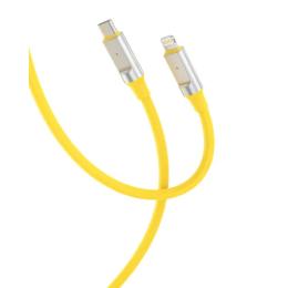 Дата-кабель XO NB-Q252A USB-C (тато)  -  Lightning (тато), 1m Yellow