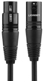 Аудіо-кабель Ugreen AV130 XLR (тато) - XLR (мама) 2м 20710 Black (90401986)