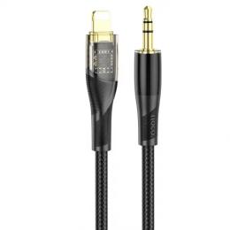 Аудіо-кабель Hoco UPA25 mini-jack 3, 5 мм (тато) - Lightning (тато) 1м Black