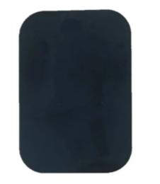 Пластина для магнітного автотримача Infinity Square Black з липучкою (1 шт.) 3,5см*4,5см