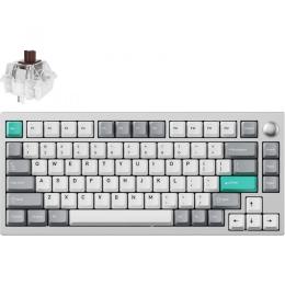 Клавіатура Lemokey P1P-X3-UA RGB Space Silver Switch Keychron Super Brown (EN/UKR)