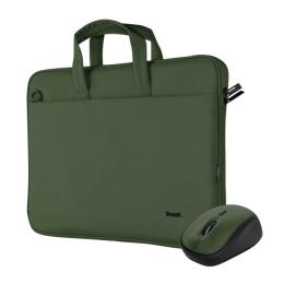 Сумка для ноутбука TRUST Bologna Bag &amp; Mouse Set Green (24989)