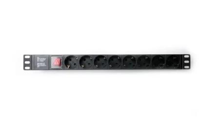 Силовий блок KINGDA 1U, C14 Black (KD-PDU-GM-1U-P8-C14)