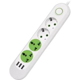 Мережевий фільтр Voltronic F01U White 4 розетки, 3xUSB, 1.5м