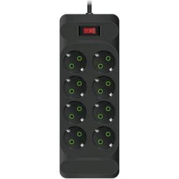 Мережевий фільтр Voltronic F34 Black 8 розеток, 2м