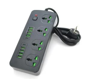 Мережевий фільтр Voltronic ТВ-Т91 Black 4 розетки + 8 USB + 2 PD, 2 м