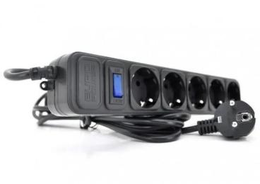 Мережевий фільтр Europower EPB518 Black 5 розеток, 1,8 м