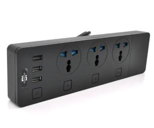 Мережевий фільтр Voltronic ТВ-Т11 Black 3 розетки + 3 USB, 2 м