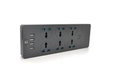 Мережевий фільтр Voltronic ТВ-Т12 Black 6 розеток + 4 USB, 2 м